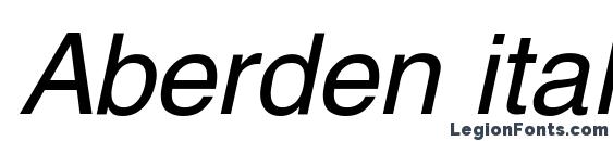 шрифт Aberden italic, бесплатный шрифт Aberden italic, предварительный просмотр шрифта Aberden italic