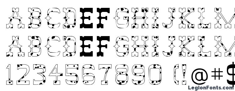 glyphs Abilene cow font, сharacters Abilene cow font, symbols Abilene cow font, character map Abilene cow font, preview Abilene cow font, abc Abilene cow font, Abilene cow font