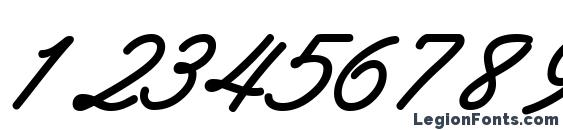 Abrazoscriptssk bold italic Font, Number Fonts