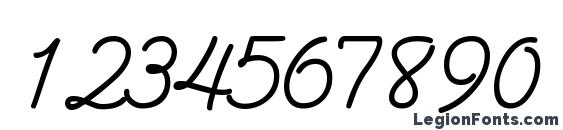 Abrazoscriptssk regular Font, Number Fonts