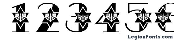 Ac1 menorah Font, Number Fonts