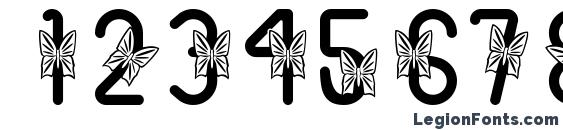 Ac3 butterfly Font, Number Fonts
