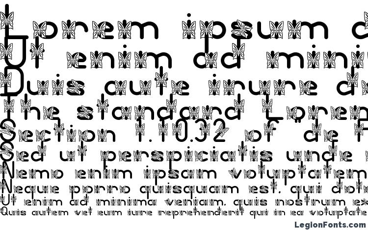 specimens Ac3 butterfly font, sample Ac3 butterfly font, an example of writing Ac3 butterfly font, review Ac3 butterfly font, preview Ac3 butterfly font, Ac3 butterfly font