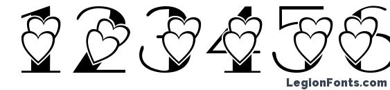 Ac3 hearts2 Font, Number Fonts
