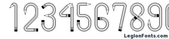 Ac4 pencils Font, Number Fonts