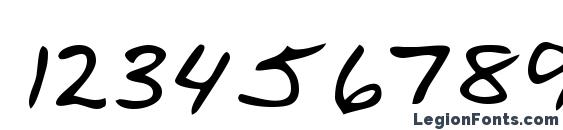 Acaciashand regular Font, Number Fonts