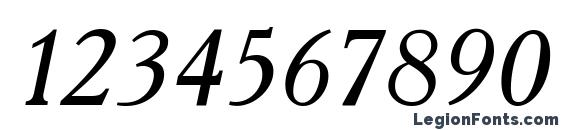 Academia Italic Font, Number Fonts