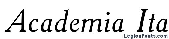 Academia Italic font, free Academia Italic font, preview Academia Italic font
