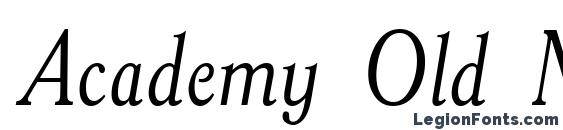 Шрифт Academy Old Narrow Italic