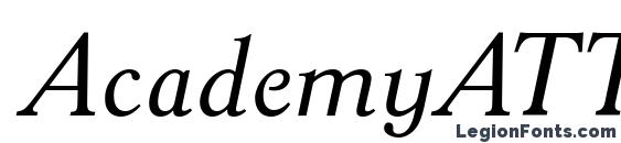 шрифт AcademyATT Italic, бесплатный шрифт AcademyATT Italic, предварительный просмотр шрифта AcademyATT Italic