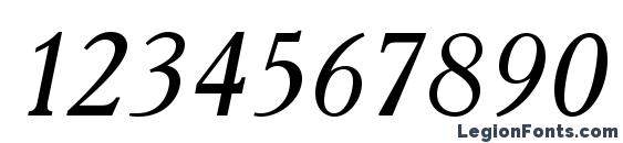 AcademyC Italic Font, Number Fonts