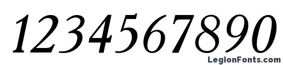 AcademyCTT Italic Font, Number Fonts