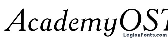 шрифт AcademyOSTT Italic, бесплатный шрифт AcademyOSTT Italic, предварительный просмотр шрифта AcademyOSTT Italic
