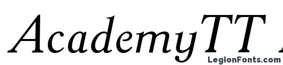 шрифт AcademyTT Italic, бесплатный шрифт AcademyTT Italic, предварительный просмотр шрифта AcademyTT Italic
