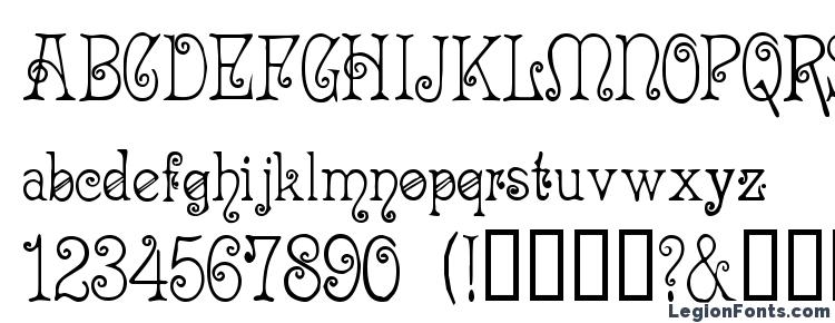 глифы шрифта Acadian Cyr, символы шрифта Acadian Cyr, символьная карта шрифта Acadian Cyr, предварительный просмотр шрифта Acadian Cyr, алфавит шрифта Acadian Cyr, шрифт Acadian Cyr