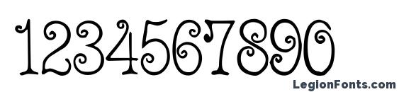 Acadianc Font, Number Fonts