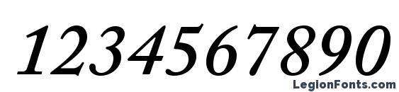 ACaslonPro SemiboldItalic Font, Number Fonts
