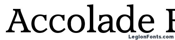 Accolade Regular font, free Accolade Regular font, preview Accolade Regular font