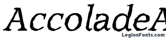 шрифт AccoladeAntique Italic, бесплатный шрифт AccoladeAntique Italic, предварительный просмотр шрифта AccoladeAntique Italic