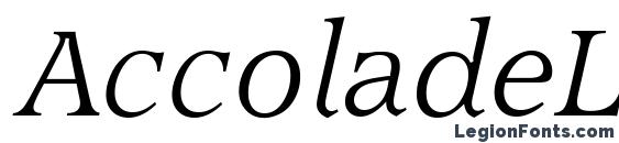 шрифт AccoladeLH Italic, бесплатный шрифт AccoladeLH Italic, предварительный просмотр шрифта AccoladeLH Italic