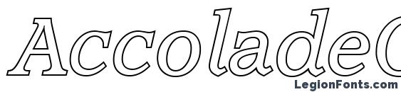 AccoladeOutline Italic font, free AccoladeOutline Italic font, preview AccoladeOutline Italic font