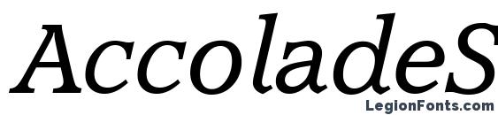 Шрифт AccoladeSerial Italic