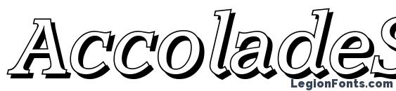 шрифт AccoladeShadow Italic, бесплатный шрифт AccoladeShadow Italic, предварительный просмотр шрифта AccoladeShadow Italic