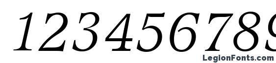 Accord Light SF Italic Font, Number Fonts