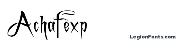 шрифт Achafexp, бесплатный шрифт Achafexp, предварительный просмотр шрифта Achafexp