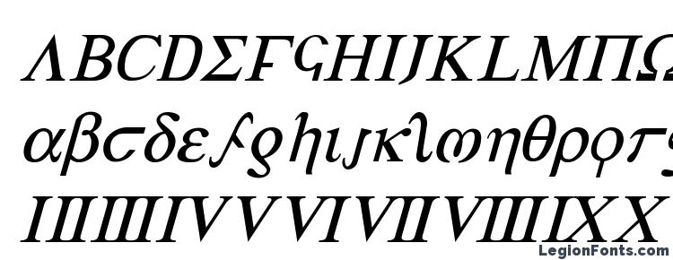 глифы шрифта Achilles Italic, символы шрифта Achilles Italic, символьная карта шрифта Achilles Italic, предварительный просмотр шрифта Achilles Italic, алфавит шрифта Achilles Italic, шрифт Achilles Italic