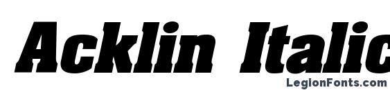 Acklin Italic font, free Acklin Italic font, preview Acklin Italic font