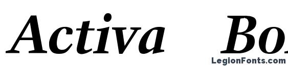 Activa BoldItal font, free Activa BoldItal font, preview Activa BoldItal font