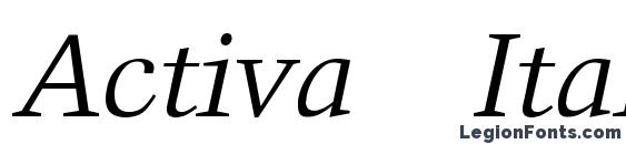 Activa Italic font, free Activa Italic font, preview Activa Italic font