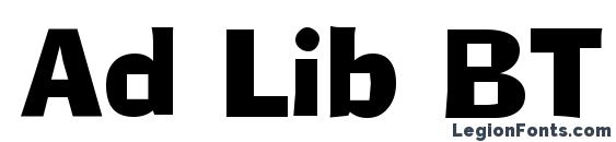 Ad Lib BT font, free Ad Lib BT font, preview Ad Lib BT font