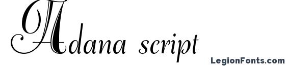 Adana script font, free Adana script font, preview Adana script font