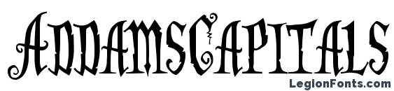 шрифт AddamsCapitals, бесплатный шрифт AddamsCapitals, предварительный просмотр шрифта AddamsCapitals