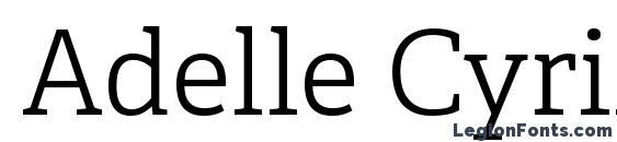 Adelle Cyrillic Light Font