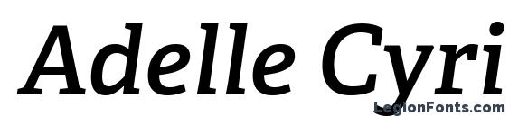 Adelle Cyrillic SemiBold Italic Font