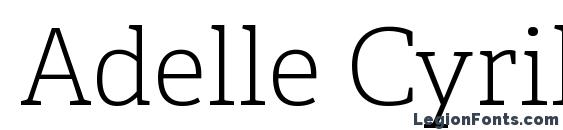 Adelle Cyrillic Thin Font