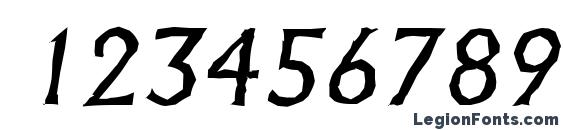 AdelonAntique Italic Font, Number Fonts