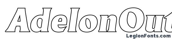 шрифт AdelonOutline Heavy Italic, бесплатный шрифт AdelonOutline Heavy Italic, предварительный просмотр шрифта AdelonOutline Heavy Italic