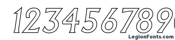 AdelonOutline Italic Font, Number Fonts