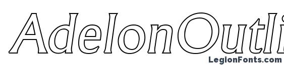 AdelonOutline Italic font, free AdelonOutline Italic font, preview AdelonOutline Italic font