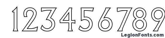 AdelonOutline Light Regular Font, Number Fonts