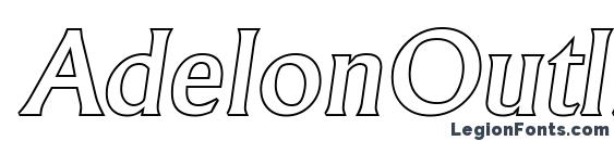 AdelonOutline Medium Italic Font