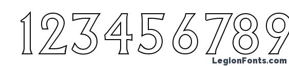 AdelonOutline Regular Font, Number Fonts