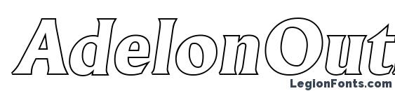 шрифт AdelonOutline Xbold Italic, бесплатный шрифт AdelonOutline Xbold Italic, предварительный просмотр шрифта AdelonOutline Xbold Italic