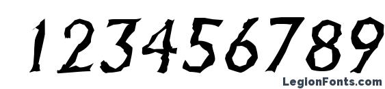 AdelonRandom Italic Font, Number Fonts