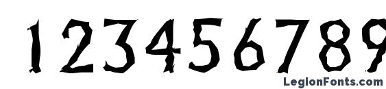 AdelonRandom Regular Font, Number Fonts
