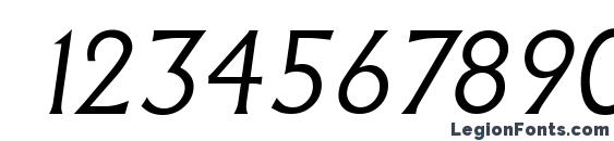 AdelonSerial Light Italic Font, Number Fonts